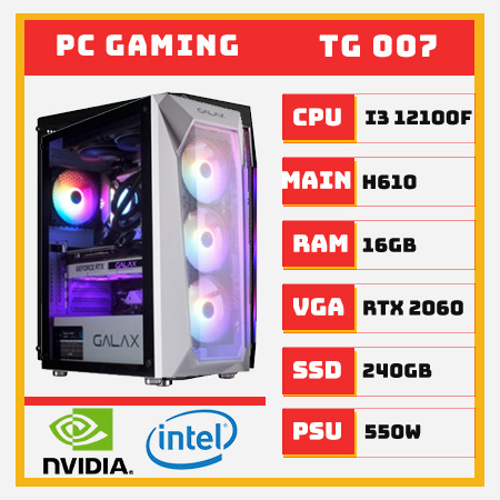 PC Gaming i3 12100F RTX 2060