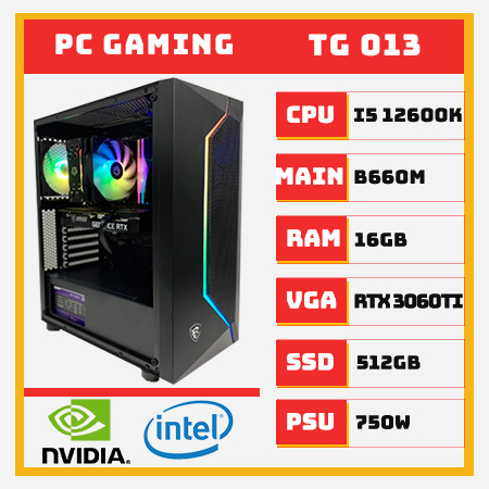 PC Gaming i5 12600K rtx 3060 ti ram 16gb ssd 512gb