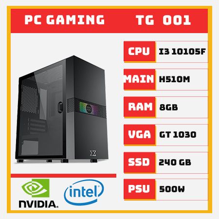 PC Gaming i3 10105F GT 1030