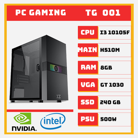 PC GAMING i3 10105F GTX 1660 Super | RAM 8GB | SSD 240GB