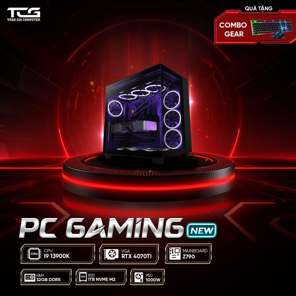 PC GAMING i9 13900K RTX 4070 Ti | RAM 32GB | SSD 1TB - TGPCGMN020