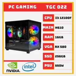 PC Gaming i3 12100F RX580 8GB