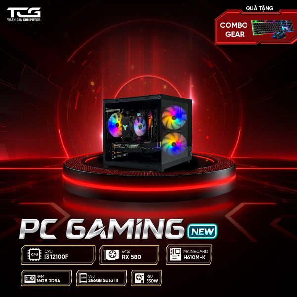 PC GAMING i3 12100F RX580 8GB | RAM 16GB | SSD 256GB - TGPCGMN012 - Ảnh 1