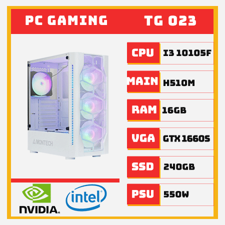 PC GAMING i3 10100F | GTX 1050 Ti 4GB | RAM 8GB - TGPCGM007