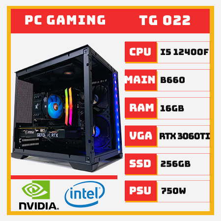 PC Gaming i5 12400F RTX 3060 Ti RAM 16GB