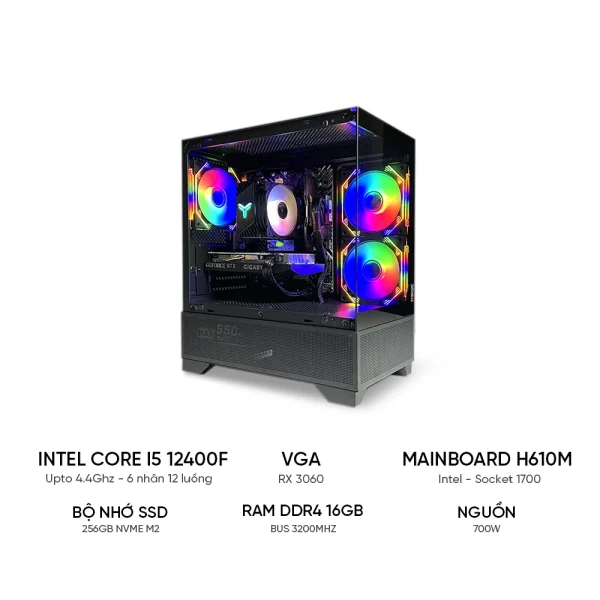 PC GAMING i5 12400F RTX 3060 | RAM 16GB | SSD 256GB - VGA Like New - Ảnh 1