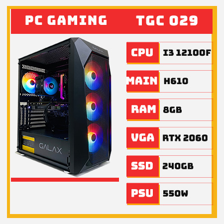 PC Gaming i3 12100F RTX 2060 ram 8gb-gg