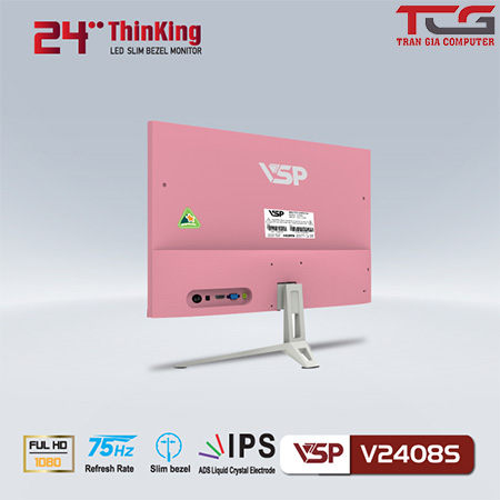 Màn hình VSP V2408S Slim Bezel Pink-1
