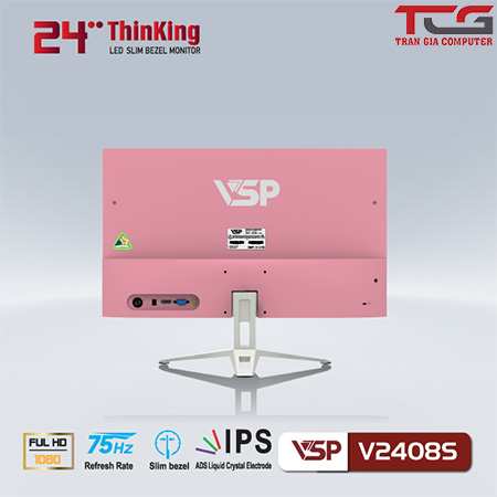 Màn hình VSP V2408S Slim Bezel Pink-2