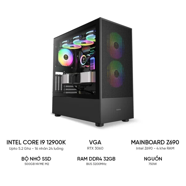 PC ĐỒ HỌA i9 12900K RTX 3060 | RAM 32GB | SSD 500GB - TGPCDH026 - Ảnh 1