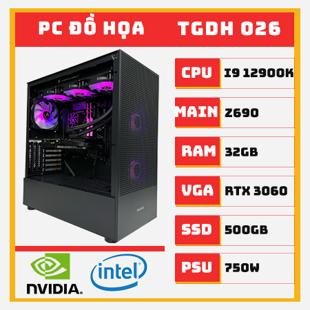 PC Đồ Họa I9 12900K RTX 3060 RAM 32GB