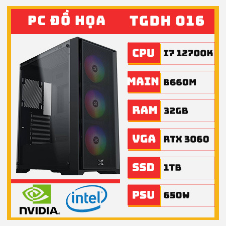PC Đồ họa i7 12700K RTX 3060 RAM 32GB-2405