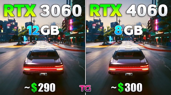 so sánh rtx 4060 vs rtx 3060