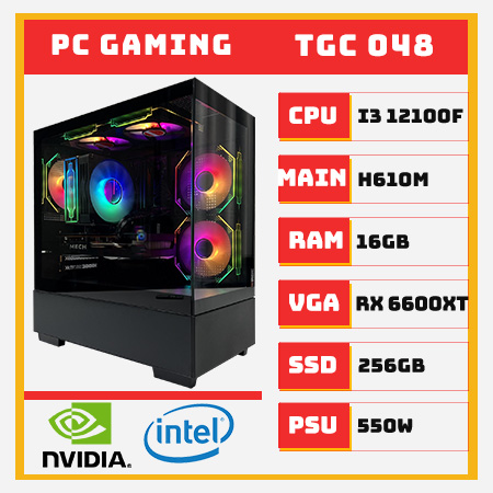 PC Gaming i3 12100F RX6600 8GB 2nd - 1601