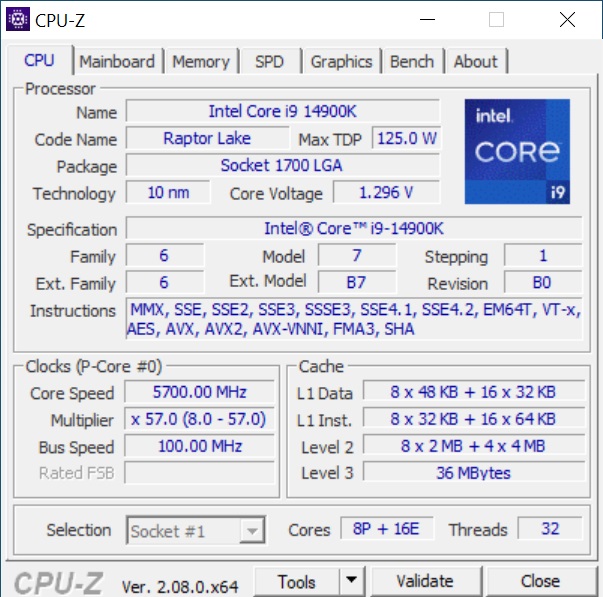 kết quả thử nghiệm Intel Core i9-14900K - Raptor Lake Refresh