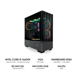 PC ĐỒ HỌA i5 14600K RTX 4070 12GB | RAM 32GB | SSD 500GB - TGPCDH019