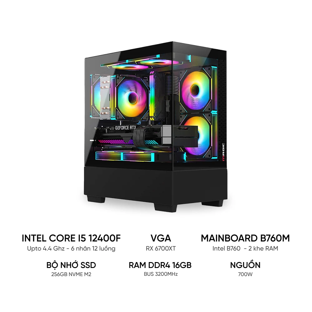 ゲーミングPC ITX 12400F RX6700XT SSD 1TB 16GB PC GAMING i5 12400F RX 6700XT | RAM 16GB | SSD 256GB