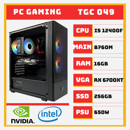 PC GAMING i5 12400F RX 6700XT | RAM 16GB | SSD 256GB - TGPCGM058 