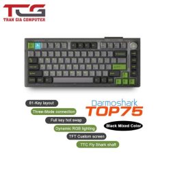 Bàn Phím Cơ Darmoshark TOP75 Wireless Bluetooth Gaming Mechanical Keyboard