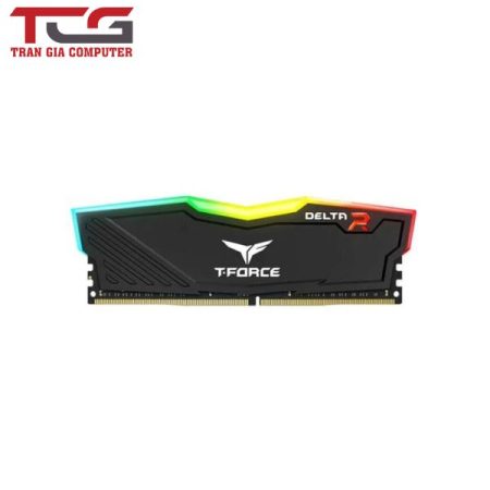 Ram DDR4 TeamGroup 8GB 3200Mhz T-Force Delta RGB (1x 8GB) (TF3D48G3200HC16C01) (Đen)