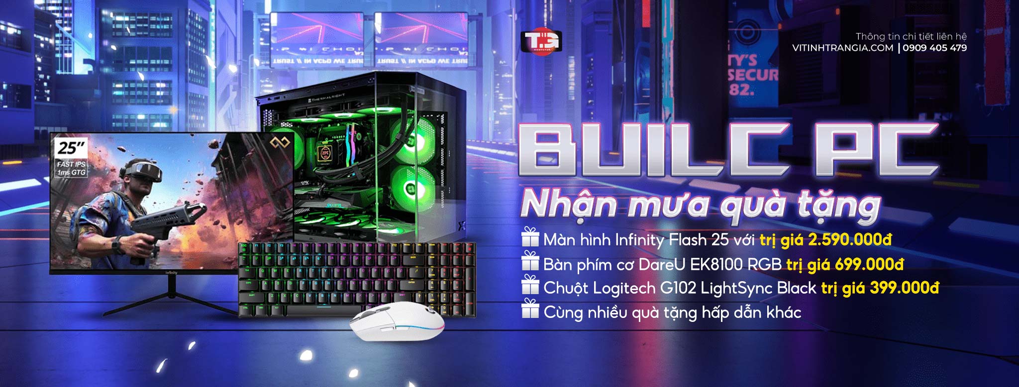 banner build pc gaming trần gia computer