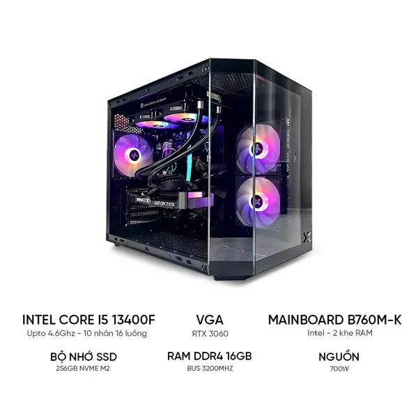 PC GAMING i5 13400F RTX 3060 12G | RAM 16GB | SSD 256GB - TGPCGMN038 - Ảnh 1