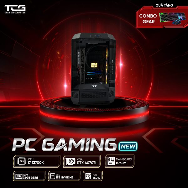 PC GAMING i7 13700K RTX 4070Ti | RAM 32GB DDR5 | SSD 1TB - TGPCGMN040