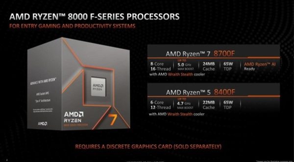 Ryzen 7 8700F và Ryzen 5 8400F