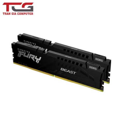 Ram PC Kingston Fury Beast Black 32GB 5200MHz DDR5 (2x16GB) KF552C40BBK2-32