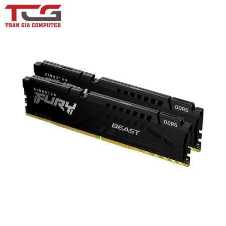 Ram PC Kingston Fury Beast Black 32GB 5600MHz DDR5 (2x16GB) KF556C40BBK2-32