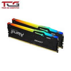 Ram PC Kingston Fury Beast RGB 32GB 5600MHz DDR5 (2x16GB) KF556C40BBAK2-32
