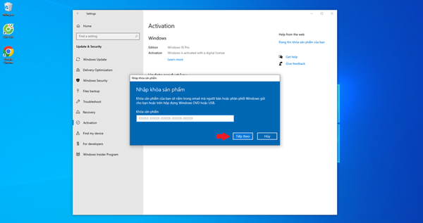 Cách active window 10 bằng key bản quyền