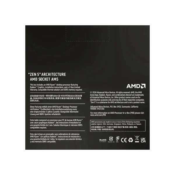 CPU AMD Ryzen 5 9600X (3.9 GHz Boost 5.4 GHz | 6 Cores / 12 Threads | 32 MB Cache) - Ảnh 5