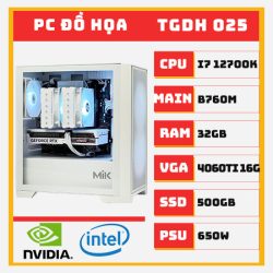 PC Đồ Họa I7 12700K RTX 4060Ti RAM 32G White