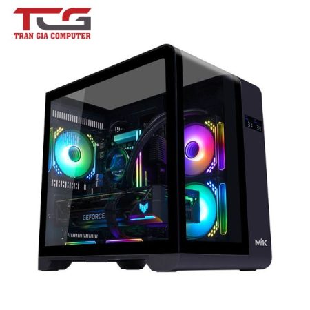 Vỏ Case MIK BARBATOS M BLACK (mATX/Mid Tower/Màu đen)