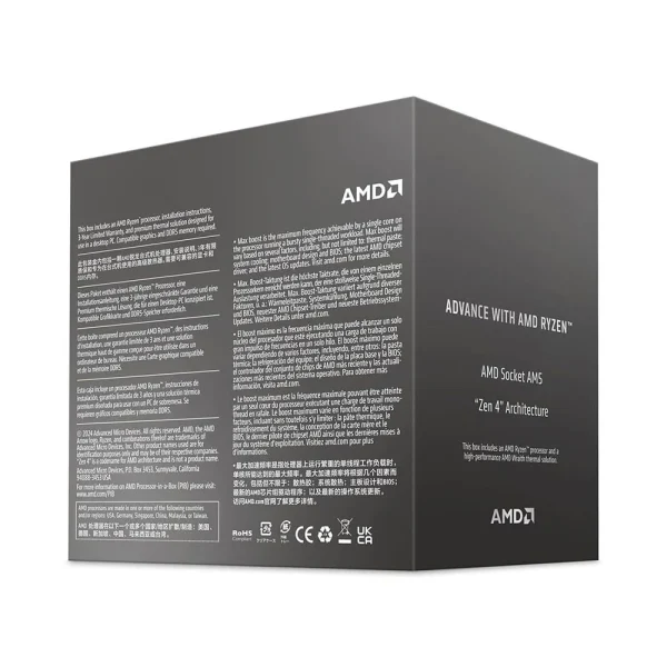CPU AMD Ryzen 5 8400F / 4.2GHz Boost 4.7GHz / 6 nhân 12 luồng / 22MB / AM5 (TRAY) - Ảnh 2