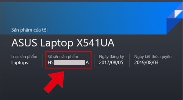 Cách kiểm tra bảo hành laptop Asus bằng imei serial number