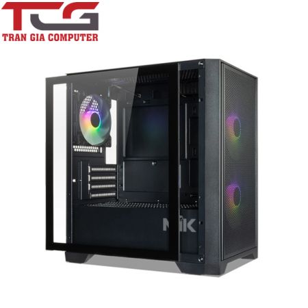 Vỏ Case MIK MORAX 3FA BLACK (Mini Tower/ Màu Đen/ 3 fan)