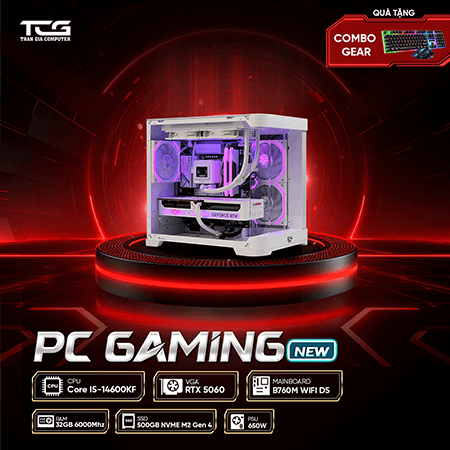 PC GAMING i5 14600KF RTX 5060 | RAM 32GB DDR5 | SSD 500GB - TGPCGMN055