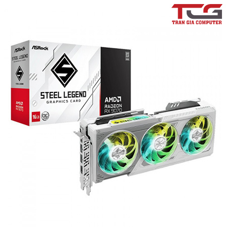 Card màn hình Asrock AMD Radeon RX 9070 Steel Legend 16GB OC