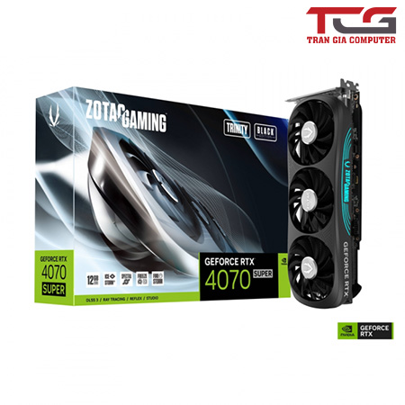 Card màn hình ZOTAC GAMING GeForce RTX 4070 SUPER Trinity Black Edition 12GB GDDR6X