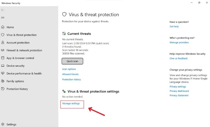 Cách tắt windows defender win 10 bằng setting