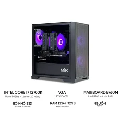 PC ĐỒ HỌA i7 12700K RTX 5060Ti 16GB | RAM 32GB | SSD 500GB - TGPCDH027