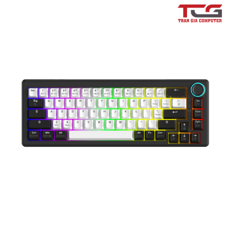 Bàn phím cơ DareU EK65s White Black PBT Dream Switch