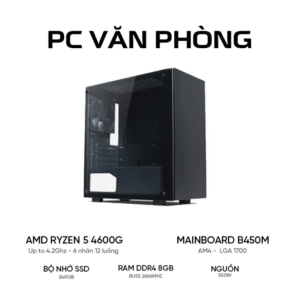 PC văn phòng TGC Work ryzen 5 4600G - Ảnh 1