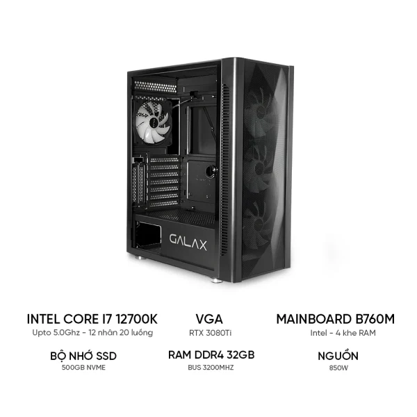 PC GAMING i7 12700K RTX 3080Ti | RAM 32GB | SSD 500GB - TGPCGM037 - Ảnh 1