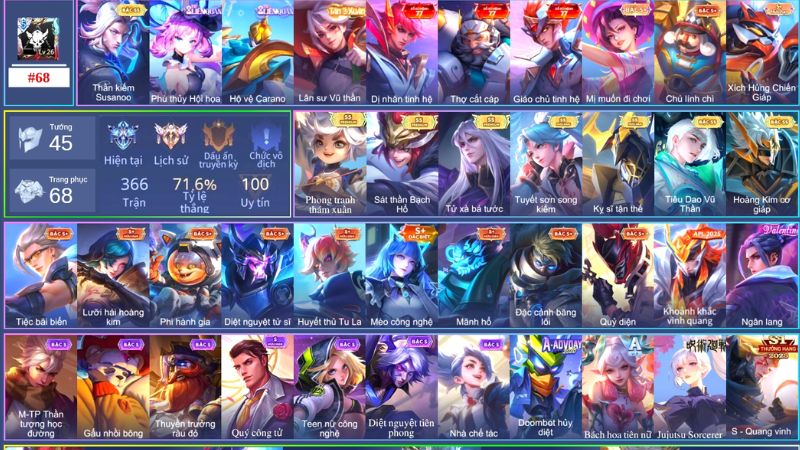 Lưu ý khi mua acc liên quân