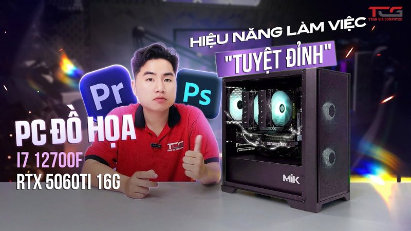 PC đồ họa i7 12700F + RTX 5060 Ti 16GB