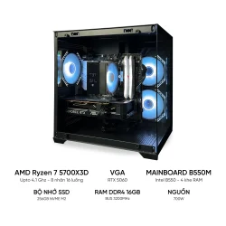 PC Gaming Ryzen 7 5700X3D RTX 5060 | RAM 16GB | SSD 256GB Chuyên Game