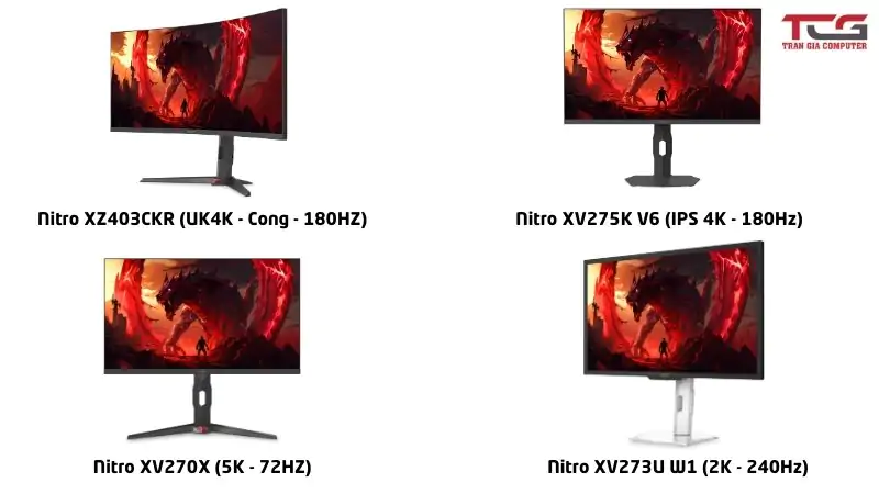 Acer bổ xung 4 mẫu màn hình mới